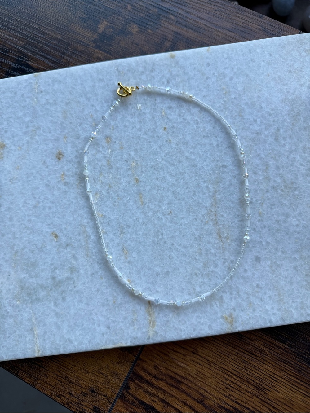 Clear Quartz Beaded Necklace - Picture 2 of 5